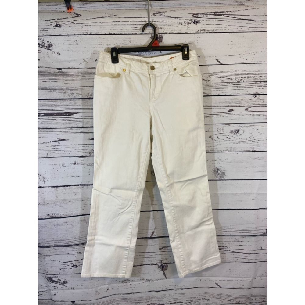 Women's Tory Burch White Cropped Jeans Size 2